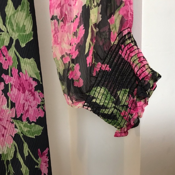 MaxMara Italy Stunning Floral Dress w/ Custom Slip Sz. 2 - Picture 5 of 9